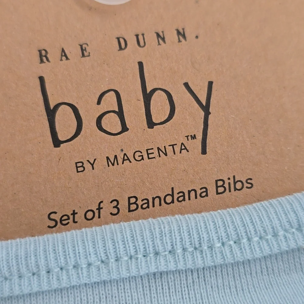 Rae Dunn Baby Bandana Bibs in Pastel Hues 3 Pack Easter